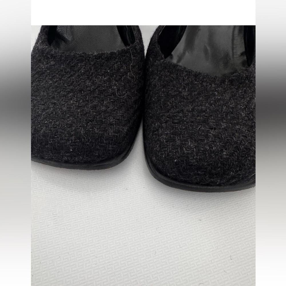 Prada Vintage 90s Black Wool Mary Jane Block Heels with Ankle Strap 38 8 - Picture 10 of 10